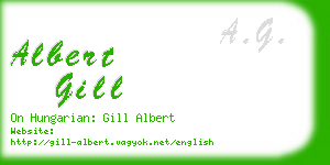 albert gill business card